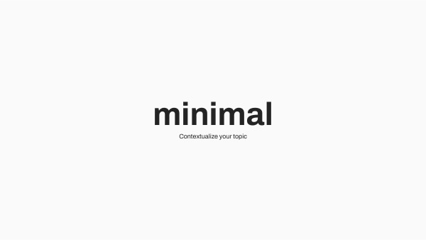 Presentazione minimal | Genially