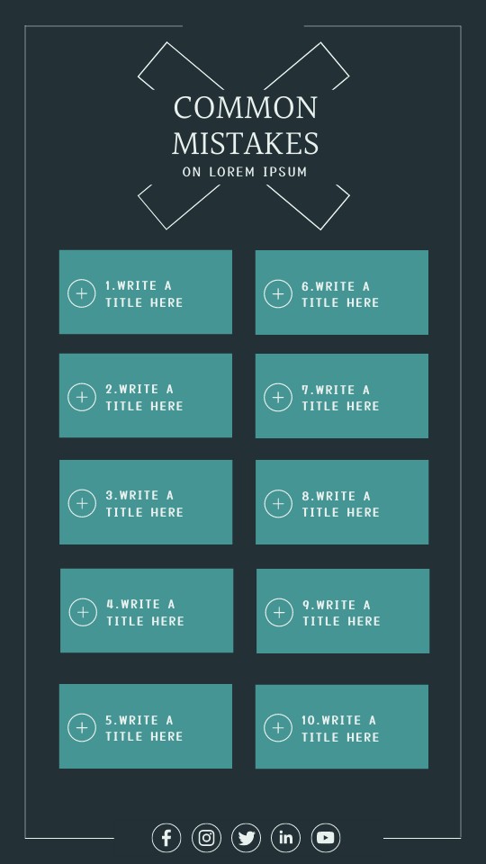 VERTICAL COMMON MISTAKES LIST | Genially