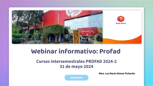 WEBINAR PROFAD | Genially