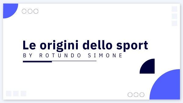 Le origini dello sport