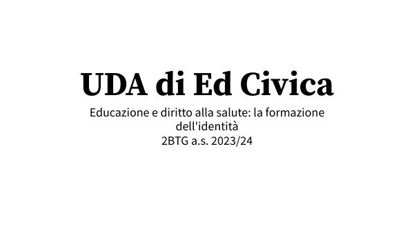 Uda Educazione Civica Scuola Secondaria Di Secondo Grado 2020 Uda di Ed. Civica