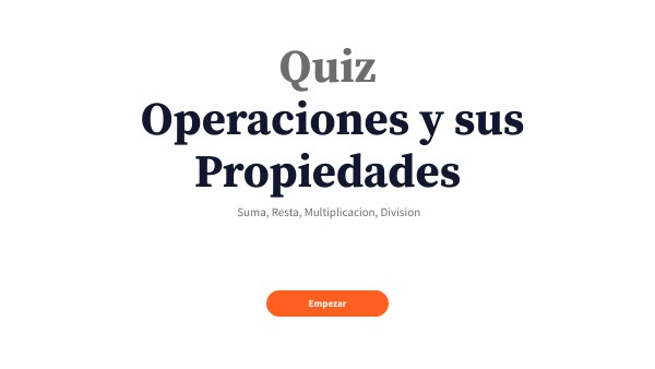 Quiz propiedades matematicas