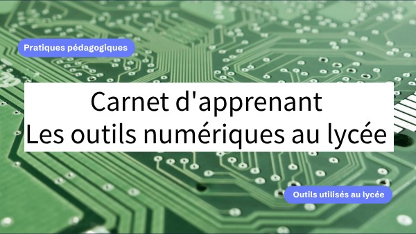 Carnet Apprenant - Numerique | Genially