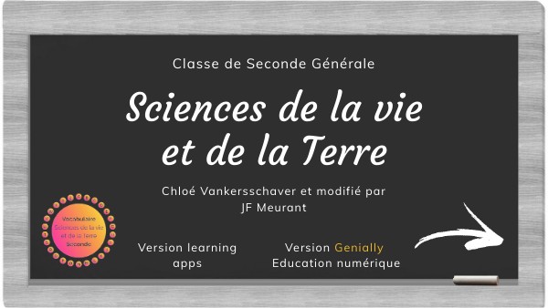 Seconde SVT Ressources Learning apps | Genially