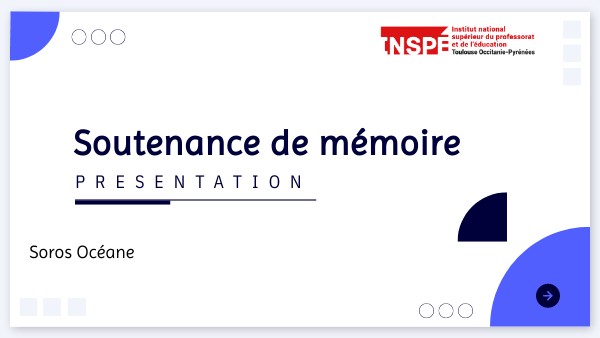 Soutenance de mémoire | Genially