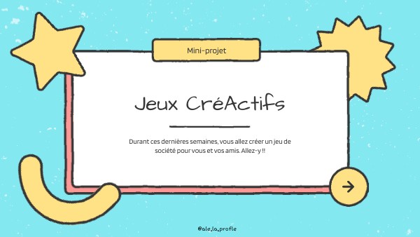 PROJET - Jeux CréActifs