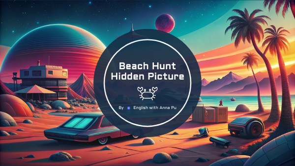 Beach Hunt // Hidden Picture by Anna Pu | Genially