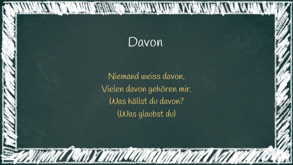 Was Hältst Du Davon Wenn Davon