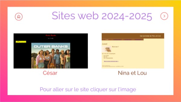 Sites web 2024-2025 | Genially