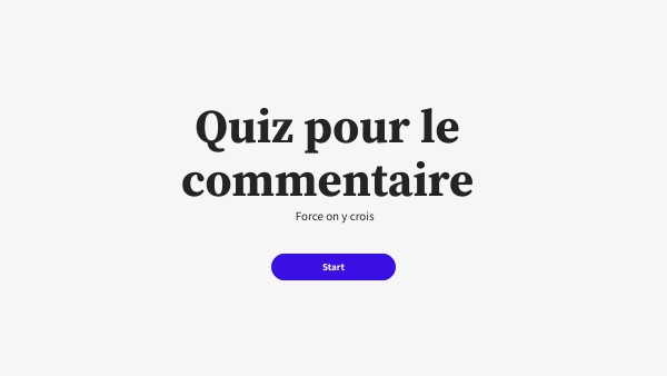 Quiz Commentaire De Texte