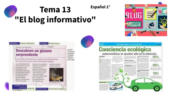 El blog informativo 1° Español