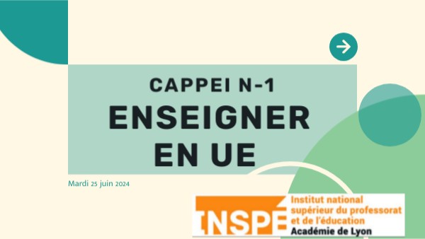 CAPPEI N-1 TD2 cadre institutionnel