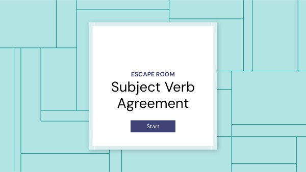 Subject Verb Agreement Escape Room- Aubrey Mayer | Genially