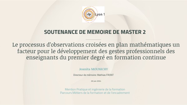 M1 Meef Page De Garde Soutenance mémoire master MEEF PIF