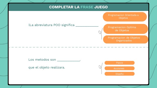 JUEGA Y APRENDE Programacion Orientada a Objetos | Genially