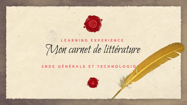 Présentation carnet de littérature 2GT