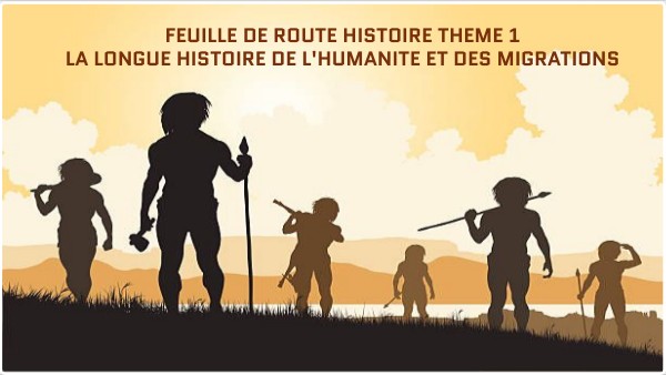 Histoire De L'humanité Et Des Migrations Pour Page De Garde Feuille de route Histoire thème 1 - La longue histoire de l'humanité