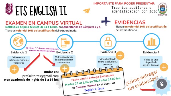 ETS Inglés II 2024-2 | Genially
