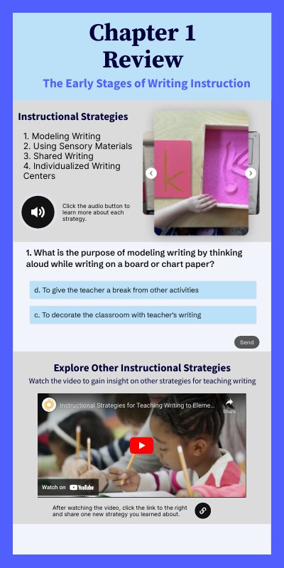 The Early Stages of Writing Instruction