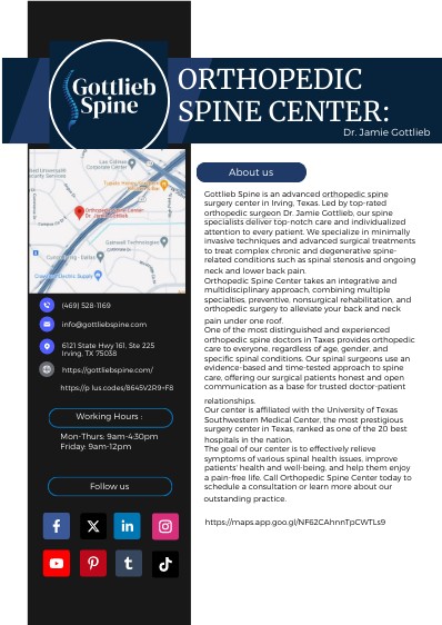 Orthopedic Spine Center: Dr. Jamie Gottlieb | Genially