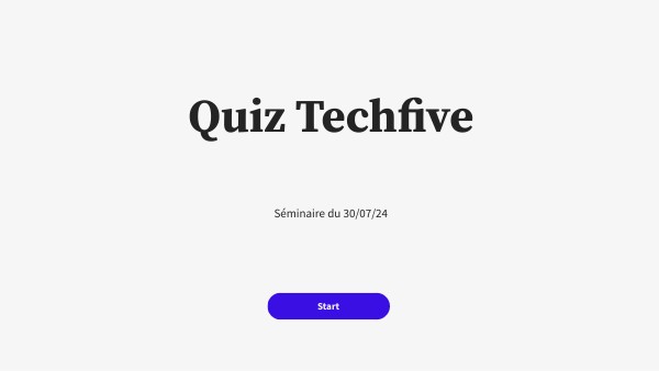 Quizz Techfive | Genially