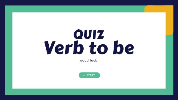 verb to be QUIZ