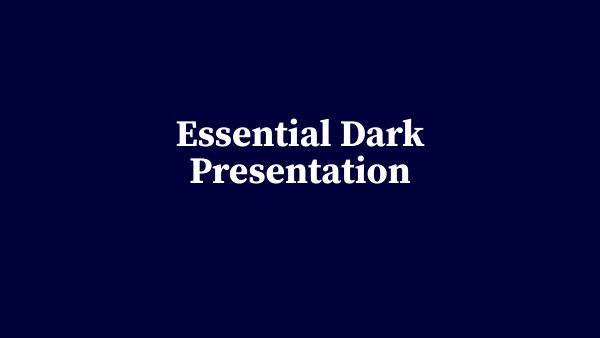 Apresentação Essencial Dark