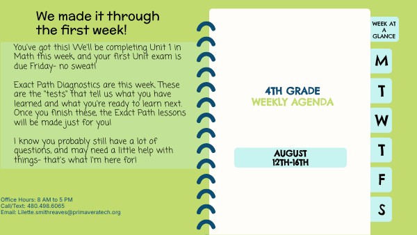 1.2 Weekly Agenda | Genially