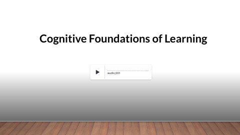 Cognitive Foundations of Learning | Genially