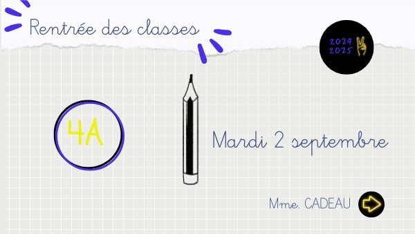 Rentrée 4ème B