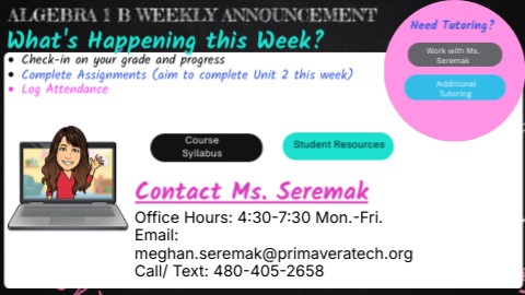 Algebra 1B Credit Recovery