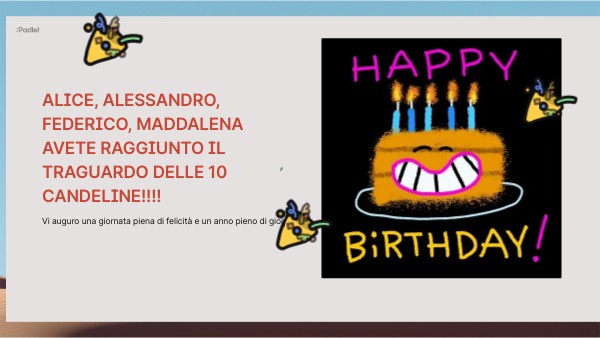 BUON COMPLEANNO
