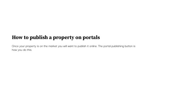 Publish a property on portals
