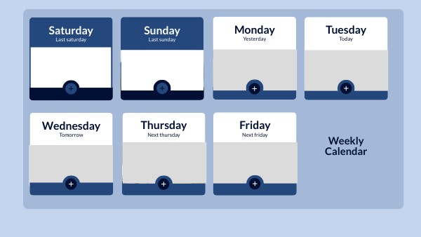WEEKLY CALENDAR