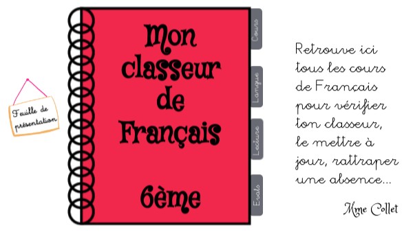 Classeur 6ème 2024-2025