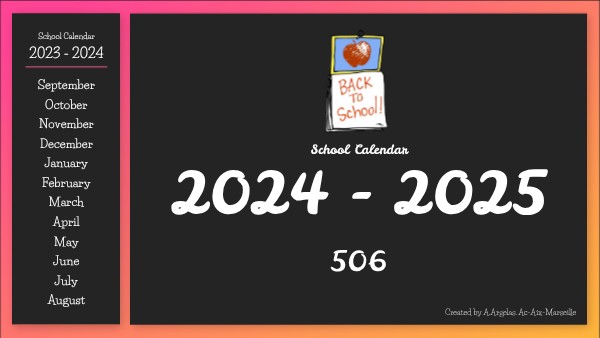 SCHOOL CALENDAR 24/25 | Genially