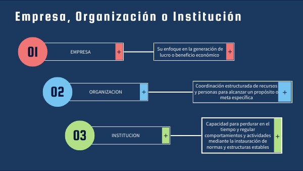 Empresa, organización e institución