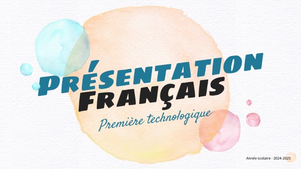 1re techno - Présentation 2024-2025 | Genially