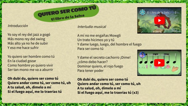 Quiero ser como tú - letra