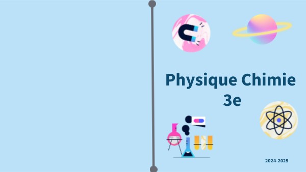 Page De Garde Pour Cahier De Physique Chimie 3e 2024-2025 Cahier de physique chimie