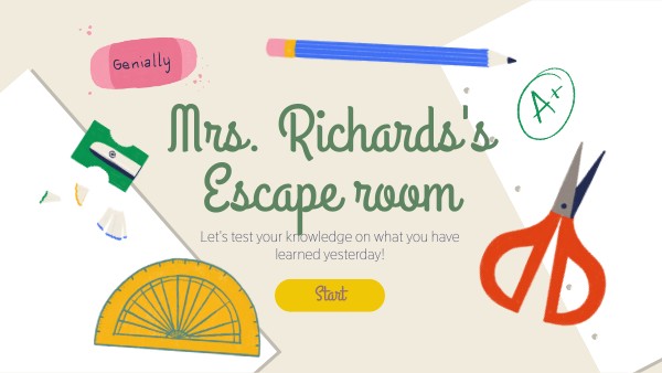 Mrs. Richards's Escape Room | Genially