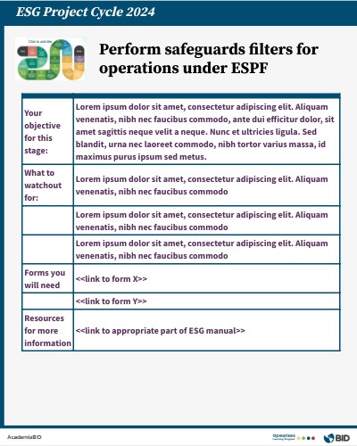 ESG- Project Route Template