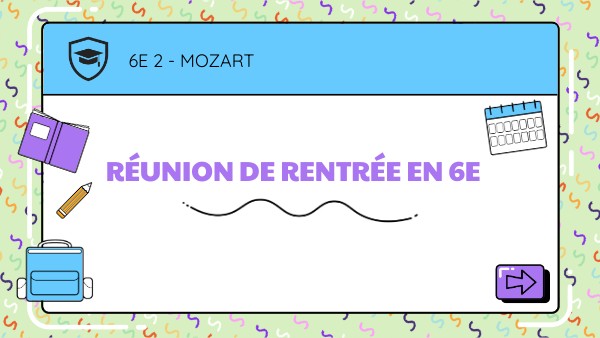 Réunion entrée 6e