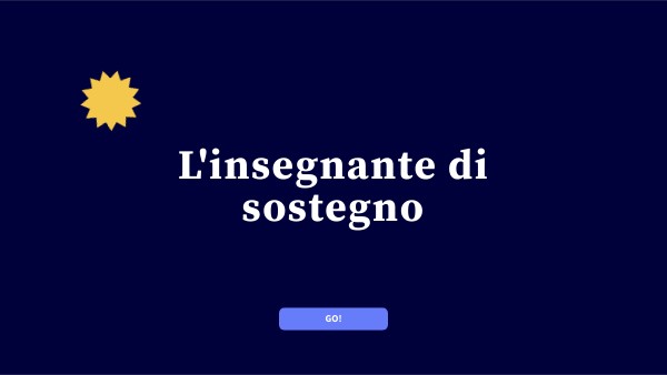 L'insegnante di sostegno