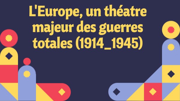 L'europe Un Théatre Majeur Des Guerres Totales Page De Garde L'europe, un théatre majeur de guerres