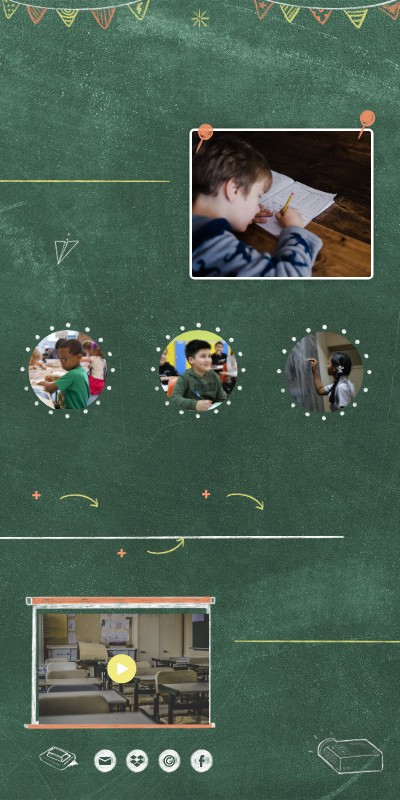 Animated Chalkboard Vertical Infographic