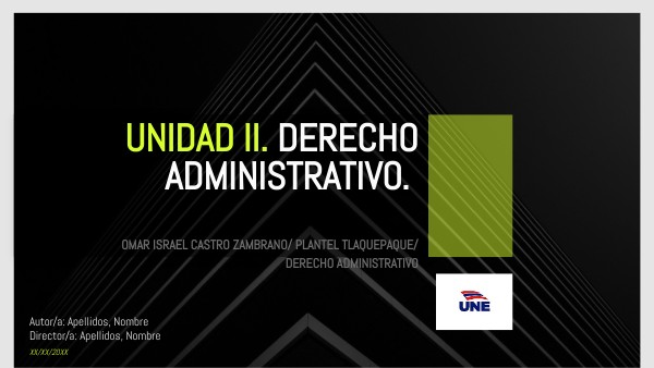 Unidad II. Derecho Administrativo | Genially