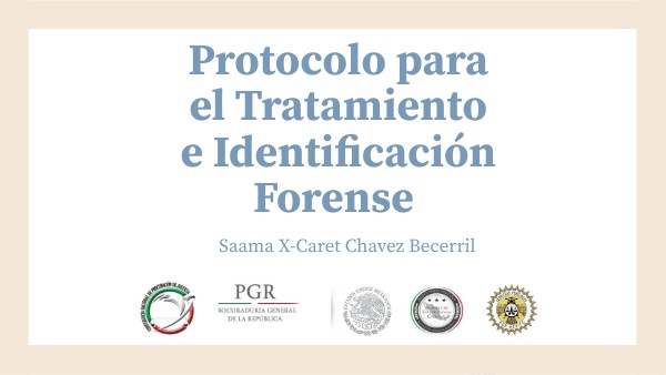 Protocolo para le tratamiento e identificación forense