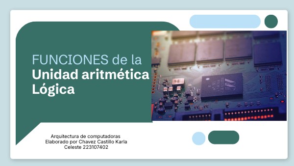 Funciones de la unidad aritmética lógica