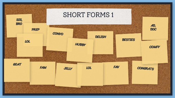 short forms 1